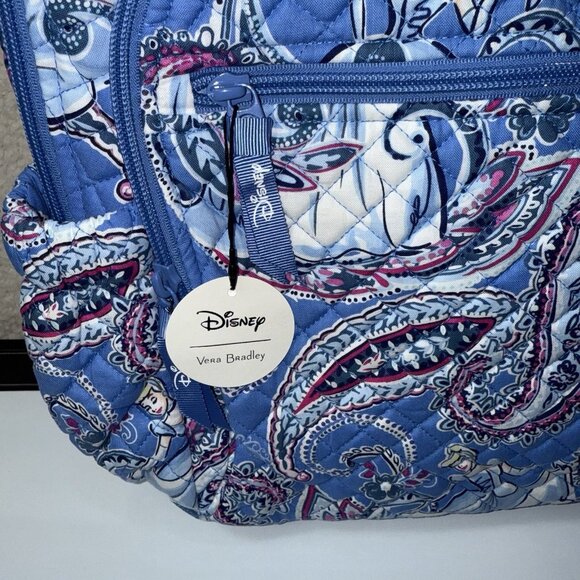NEW Vera Bradley & Disney CINDERELLA PAISLEY XL Campus Backpack - School Bag - Picture 3 of 5